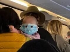 Foto de “bebê mascarado” em avião revolta internautas