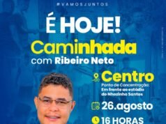 Vereador Ribeiro Neto te convida para participar da Caminhada desta sexta-feira 26