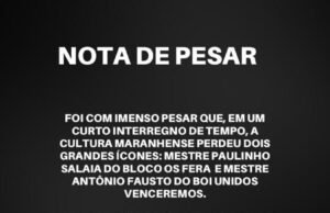 São Luís: CULTURA ENLUTADA