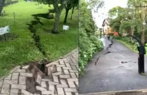 Cidade de Gramado (RS) parte ao meio após temporal; bairro é evacuado