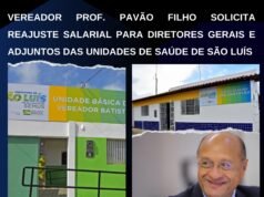 Vereador professor Pavão Filho solicita reajuste salarial para diretores gerais e adjuntos das unidades de Saúde de São Luís