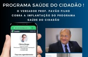 VEREADOR PROF. PAVÃO FILHO COBRA A IMPLANTAÇÃO DO PROGRAMA SAÚDE DO CIDADÃO