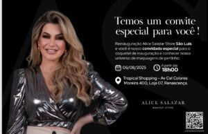 Reinauguração da Alice Salazar Makeup Store movimenta o Tropical Shopping nesta quarta-feira (6)